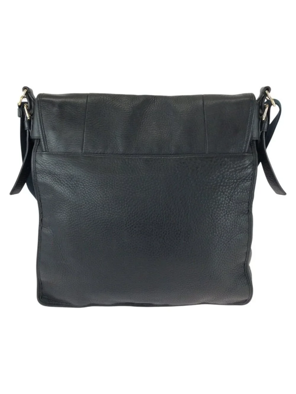 Saint Laurent Vintage YSL Black Navy Gold Leather Shoulder Bag